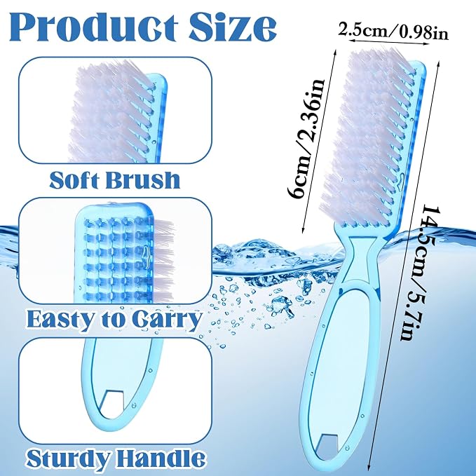100 Pcs Handle Grip Nail Brush Bulk Nail Brushes - Image 2