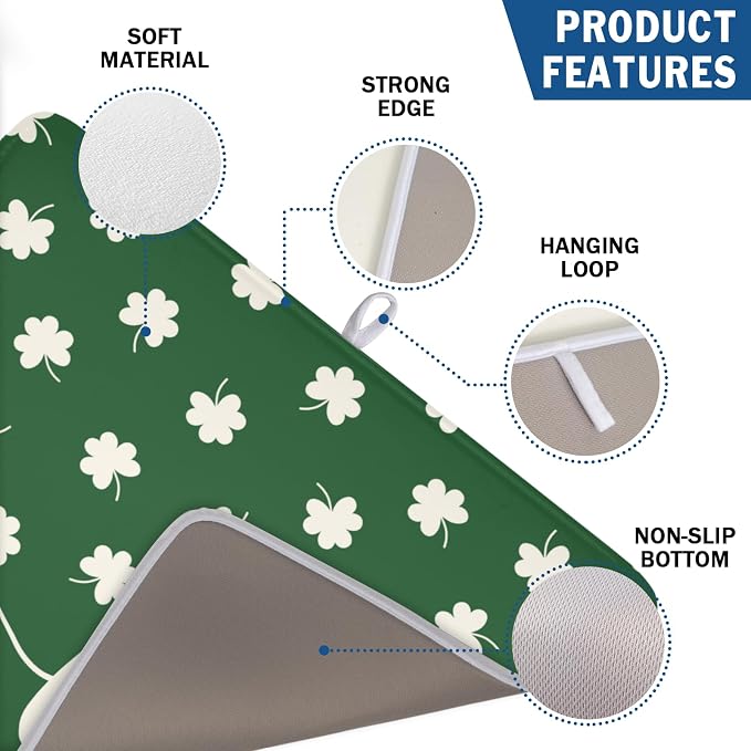 St Patricks Day Lucky Clover Dish Drying Mats - Image 3