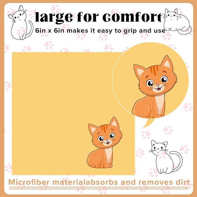 Breling 24 Pack Microfiber Cleaning Cloth Cute Animal Eyeglass Clean Cloths - Image 3