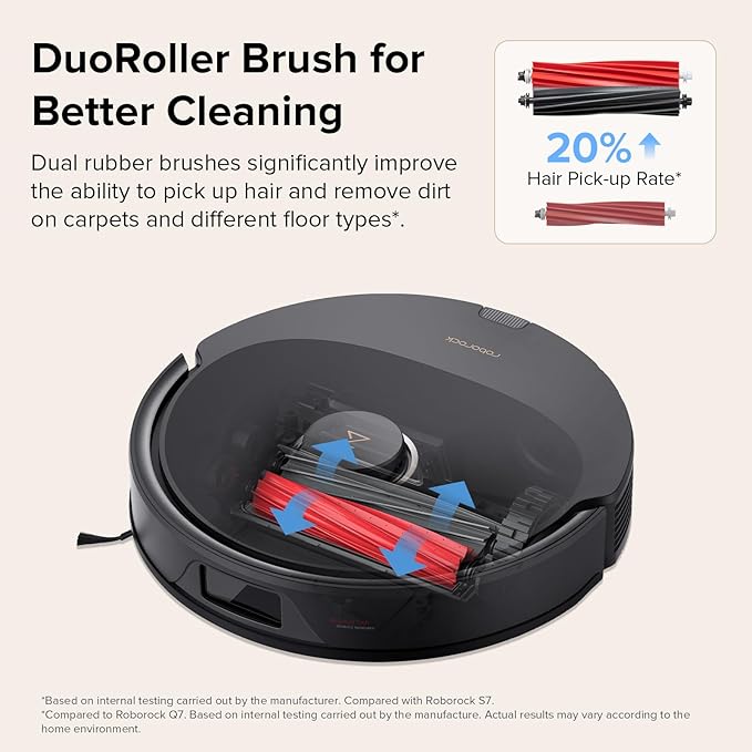 roborock Q8 Max Robot Vacuum and Mop Cleaner, DuoRoller Brush, 5500Pa Strong - Image 4