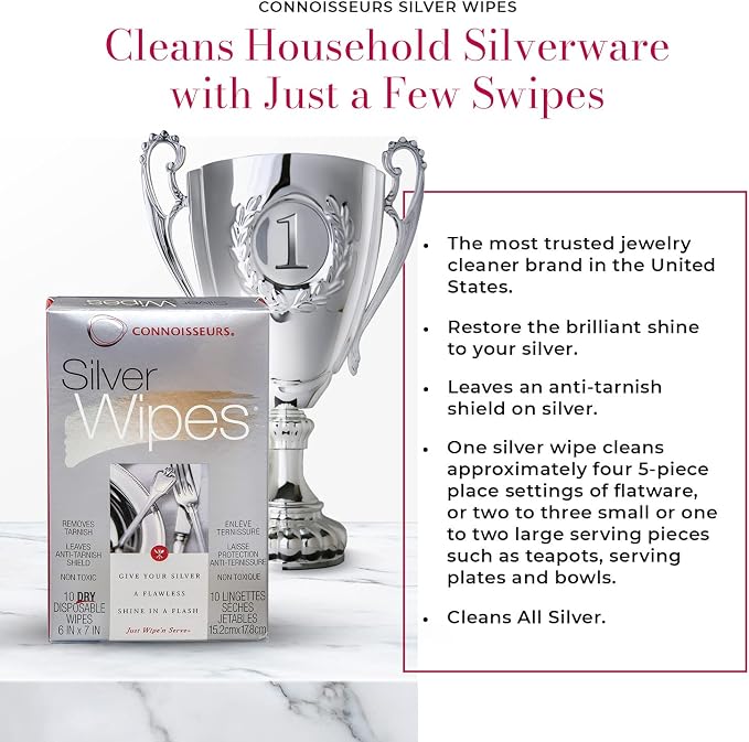 Connoisseurs Silver Cleaner Wipes - Image 2