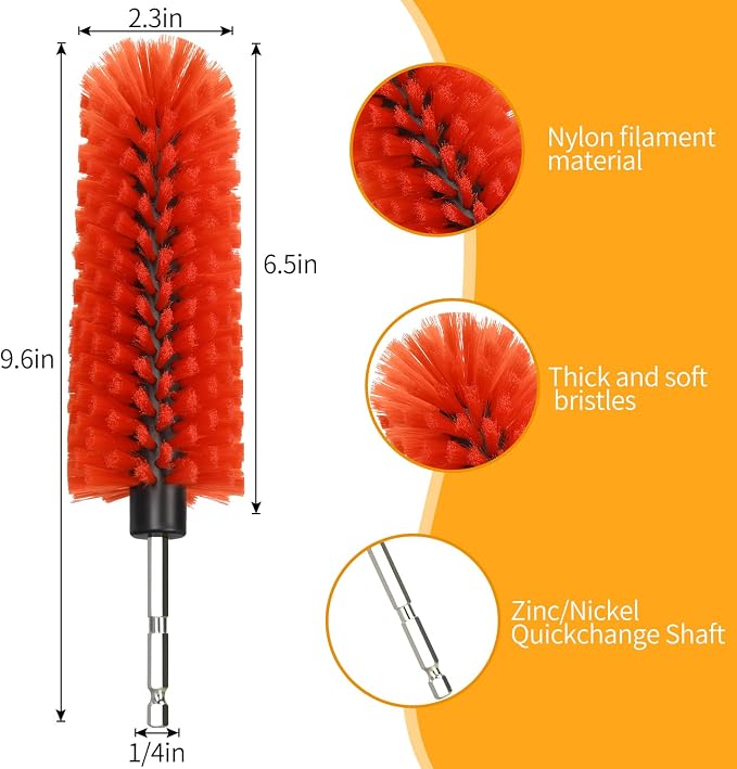 Drill Brush for Car Wheel and Bottle, Highly Dense and Durable Car Cleaning - Image 5