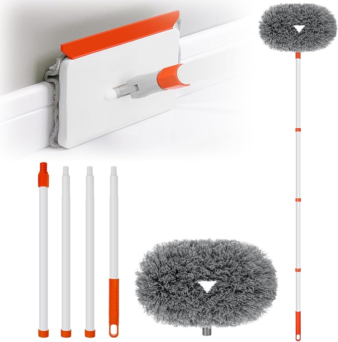 Baseboard Cleaner Tool with Handle, Extendable Long Handle Baseboard Cleaning by Qaestfy