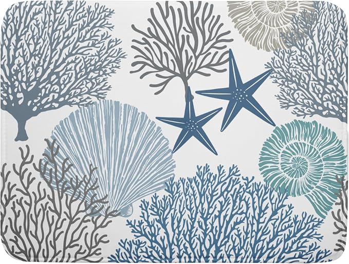 Summer Coastal Dish Drying Mats by Kawani