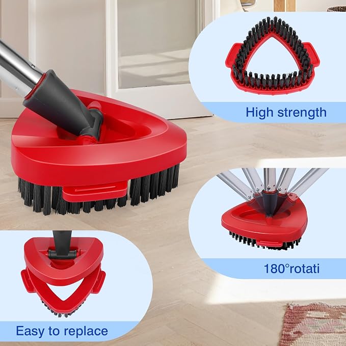 Microfiber Spin Mop Head Replacement 4 Pcs & 2 Chennile Mop Replace & 1 Scrub - Image 3