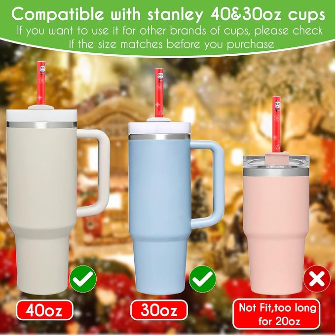 AIERSA 6 Pack Christmas Straw Replacement - Image 4