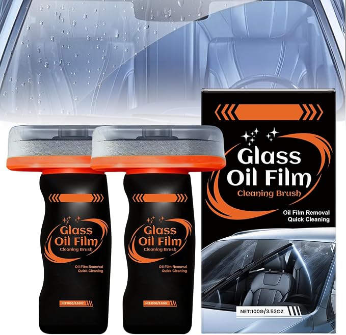 2PC Car Glass Cleaner Oil Film Remover, 100ml Glass Compound by Unknown