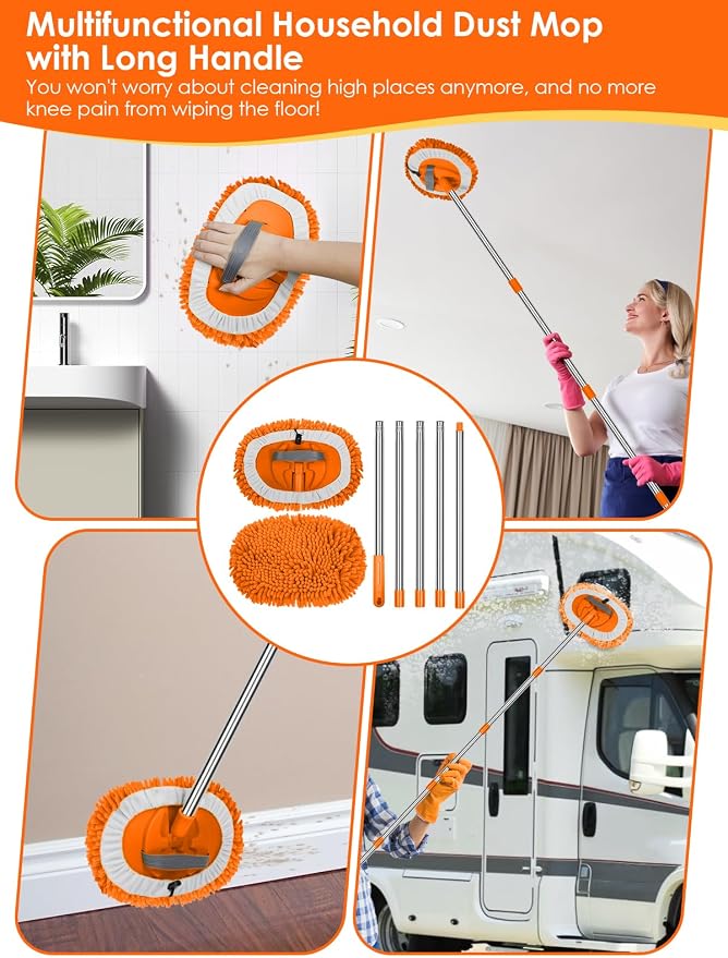 2 in 1 Lightweight Wall Cleaner Mop - Image 6