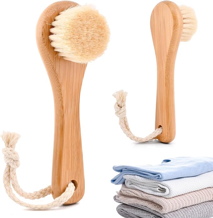 Natural Boar Bristle Laundry Stain Brush, Dorm Room Essential by Unknown