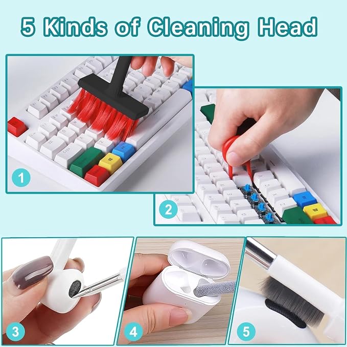 5 in 1 Keyboard Cleaning Brush Kit, Cleaning Tools - Image 5