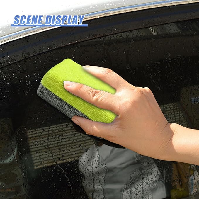 3PCS Microfiber Applicator Pads, Soft No-Scratch Car Wash Sponge, Washable - Image 4