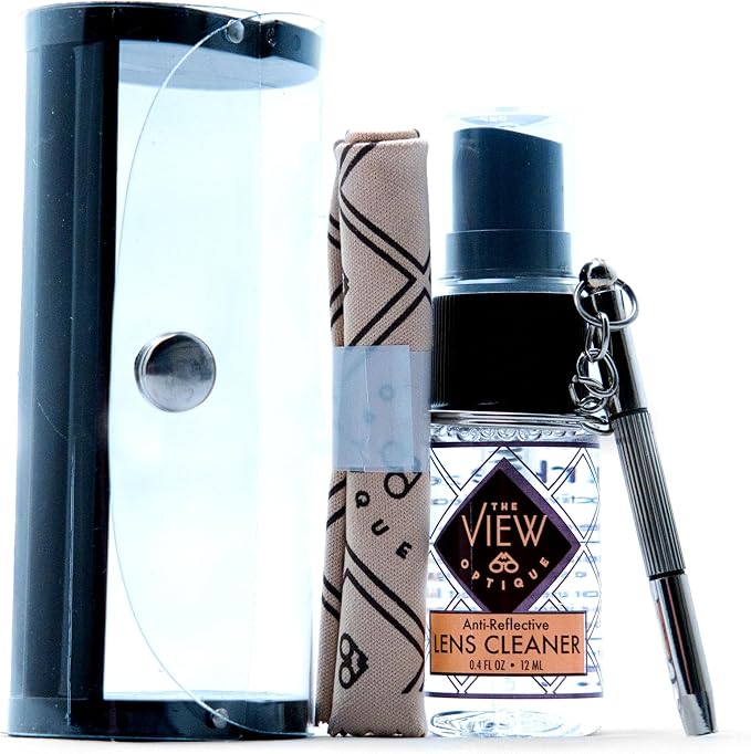 Anti-Reflective Lens Cleaner & Repair Kit – 0.4oz Glasses Cleaner Spray by TheViewOptique