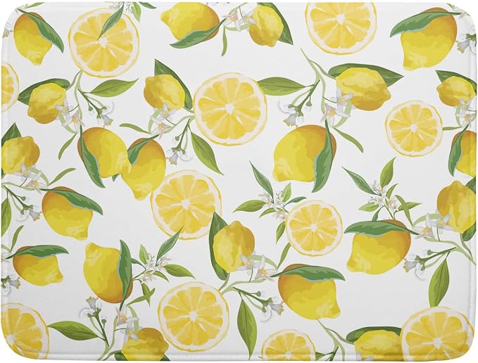 Lemon Dish Drying Mat for Kitchen Counter Spring Summer Microfiber Absorbent by Unknown