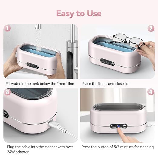 Jewelry Cleaner Ultrasonic Machine, Upgraded 48KHz Ultrasonic Cleaner - Image 5