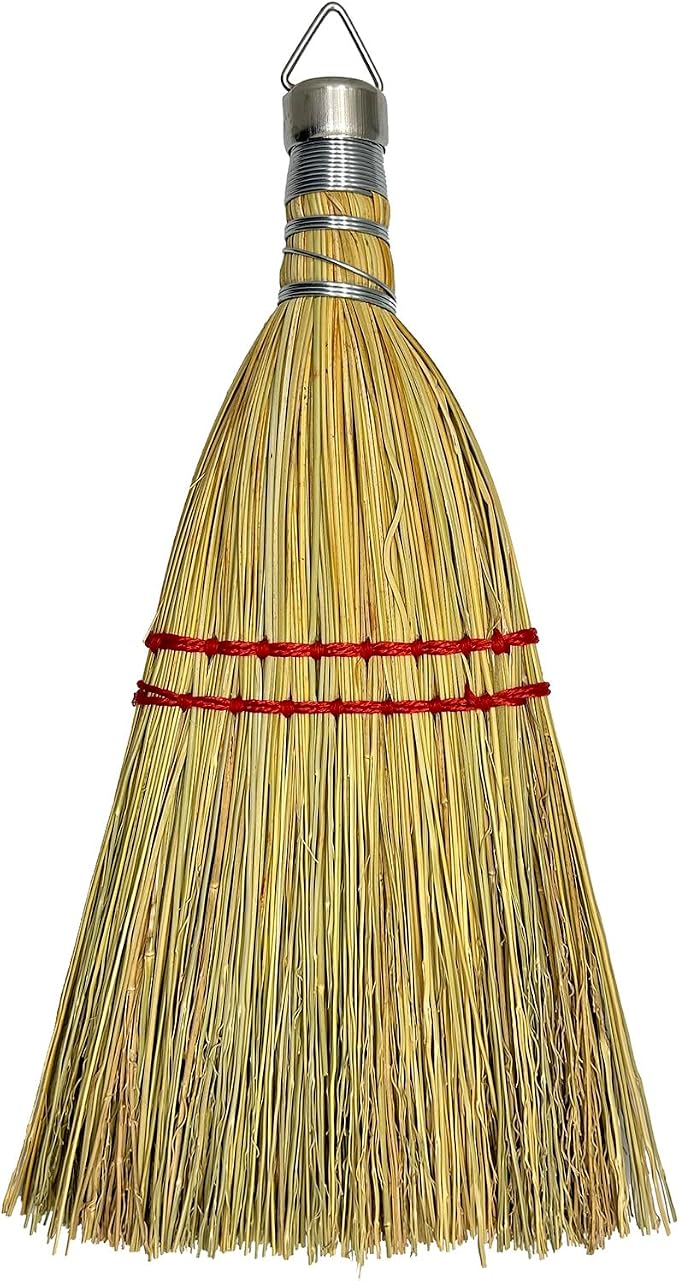Handmade 12 Inch Mini Corn Broom Whisk Made of Natural Corn Broom Straw by Unknown