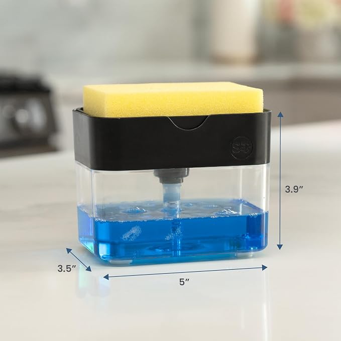 S&T INC. Dish Soap Dispenser and Sponge Holder - Image 6