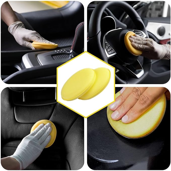 psler Foam Car Wax Applicator Pad Foam Applicator Pads Detailing Round 4 inch - Image 8
