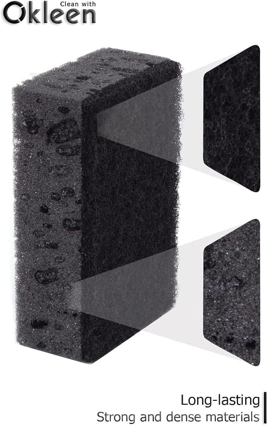 Black Multi Use Scrub Sponges. Made in Europe. 18 Pack, 4.3x2.8x1.4 inches. - Image 5