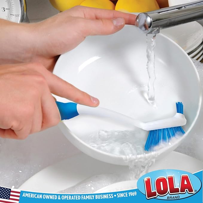 Dish Brush Scrubber for Kitchen, 36 Pack, by LOLA, Stiff Bristles & Food Scraper - Image 4