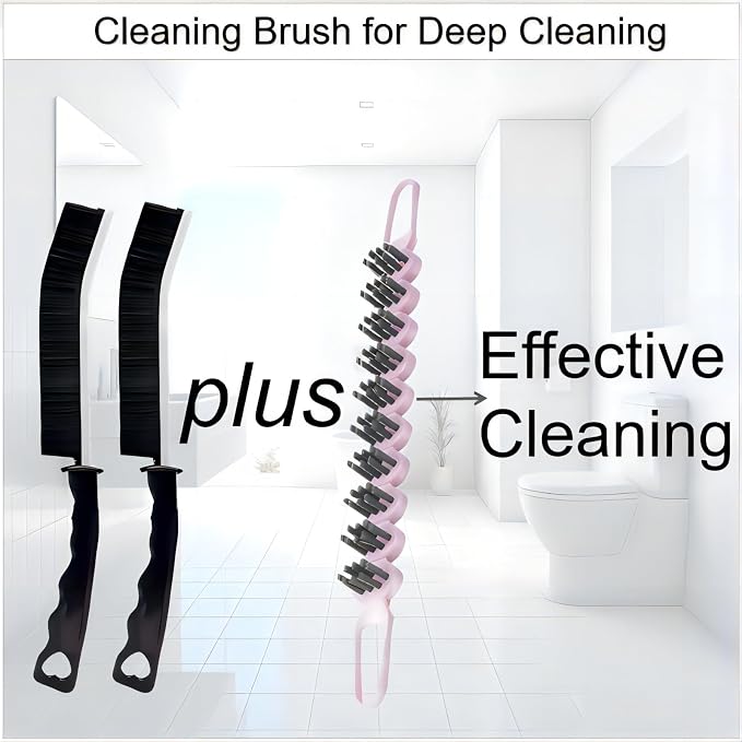 Crevice Cleaning Brush Hard Bristle Grout Brush Scrub Brush Toilet Brush - Image 2