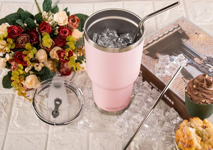 D·S 30oz Sakura Pink Tumbler Stainless Steel Double Wall Vacuum Insulated Mug - Image 5