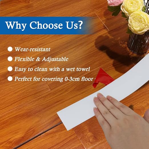 Floor Transition Strip Self Adhesive Floor Cover Strips Laminate 1.57" Wide - Image 5