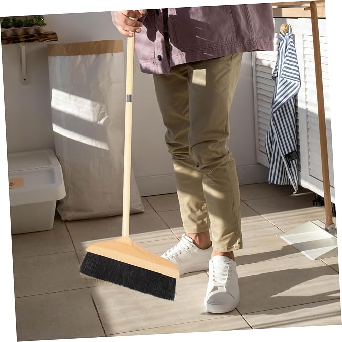 minkissy Indoor Floor Broom Soft Bristle Push Broom Heavy Duty - Image 4
