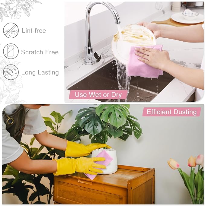 Homaxy Tear Away Dish Cloths Rolls, 75 Sheets-11.8" X 11.8", Reusable Washable - Image 3