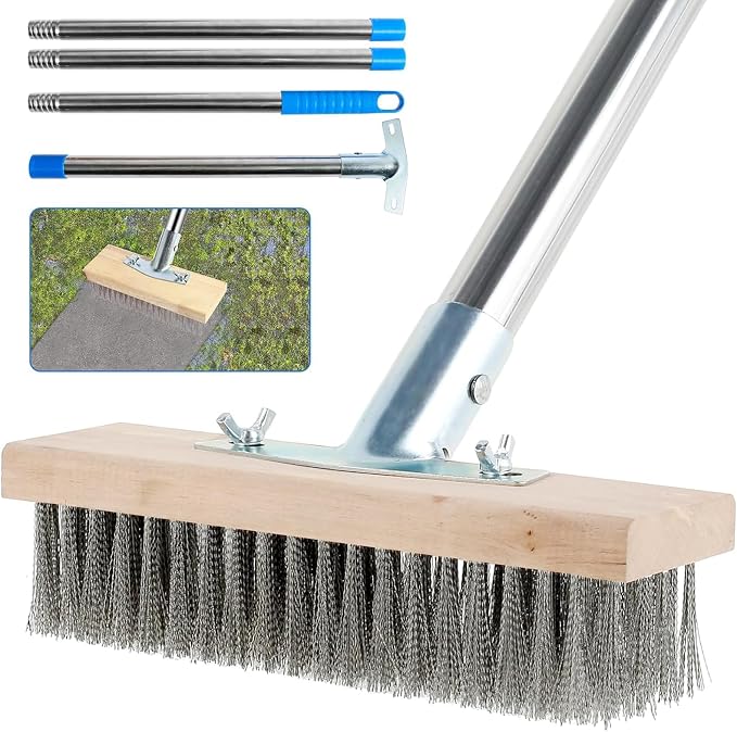 Stainless Steel Deck Brushes for Scrubbing Heavy Duty by Plowatxi