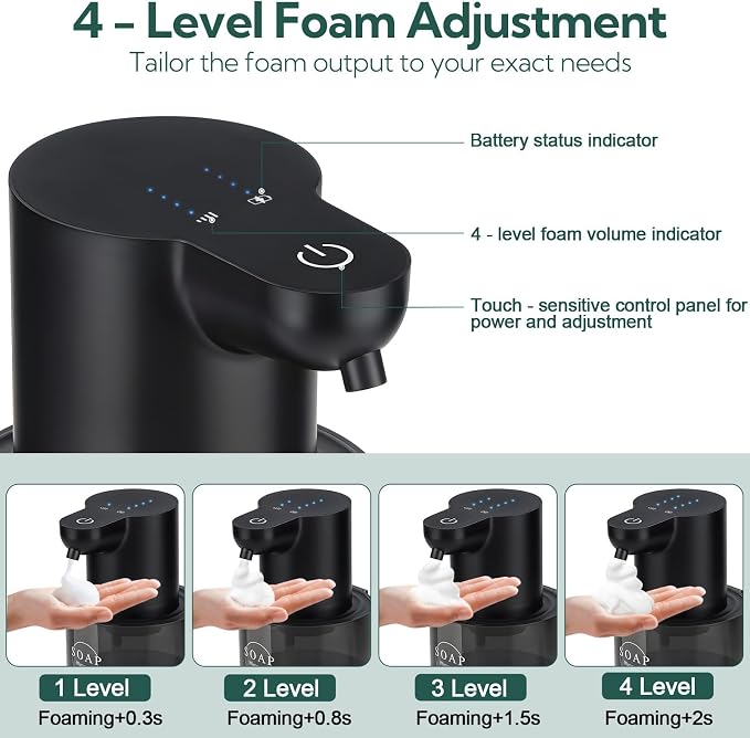 2 Pack Automatic Soap Dispenser, Touchless Automatic Foaming Soap Dispenser - Image 2