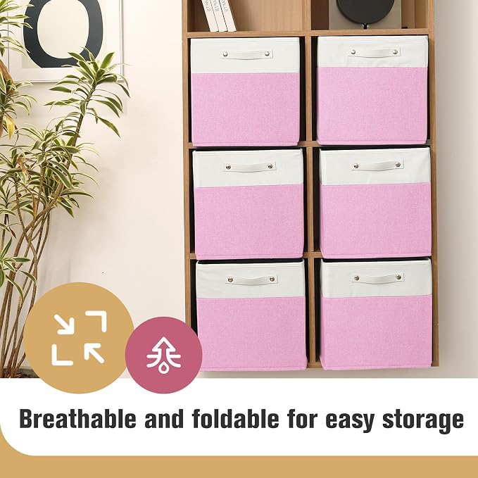 13 x 13 Inch Fine Linen Storage Bins - Image 7