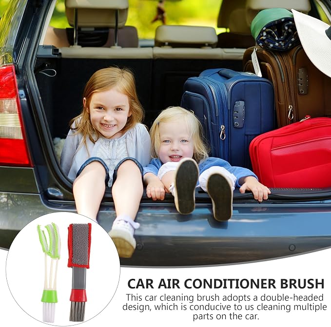 Car Air Vent Cleaning Brush and Computer Keyboard Duster 2pcs, Double-Ended - Image 9