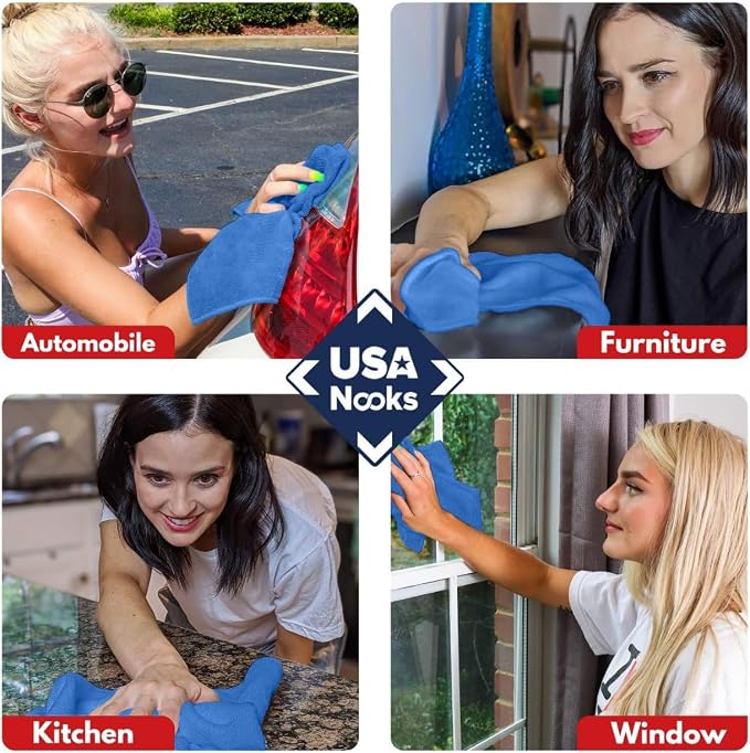 USANOOKS Premium 300GSM Microfiber Cleaning Cloth - Image 4
