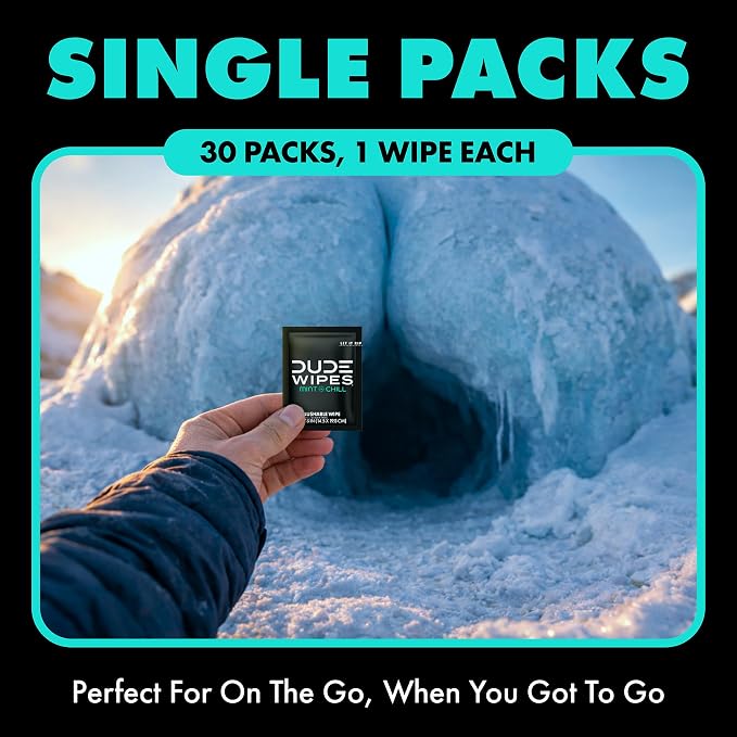 DUDE Wipes On-The-Go Mint Chill Travel Wipes - Image 2