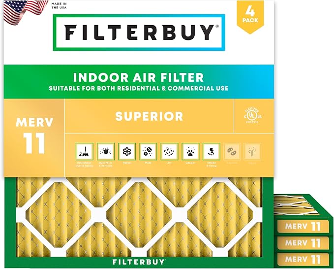 Filterbuy 30x30x1 Air Filter MERV 11 Allergen Defense Replacement, by Filterbuy