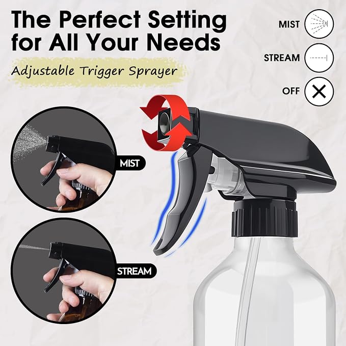2 Packs Plastic Spray Bottles 360°Water Spray Bottle - Image 2