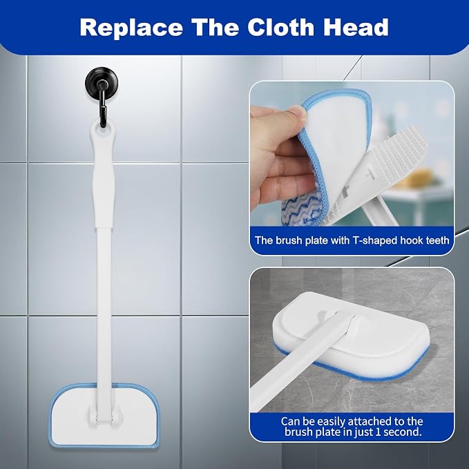 MOSEN Scrub Brush for Shower, 4-in-1 Cleaning Brushes - Image 6