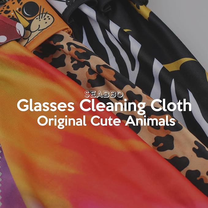 Glasses Cleaning Cloth Original Cute Animals, Double-Sided Microfiber Eye Glass - Image 6