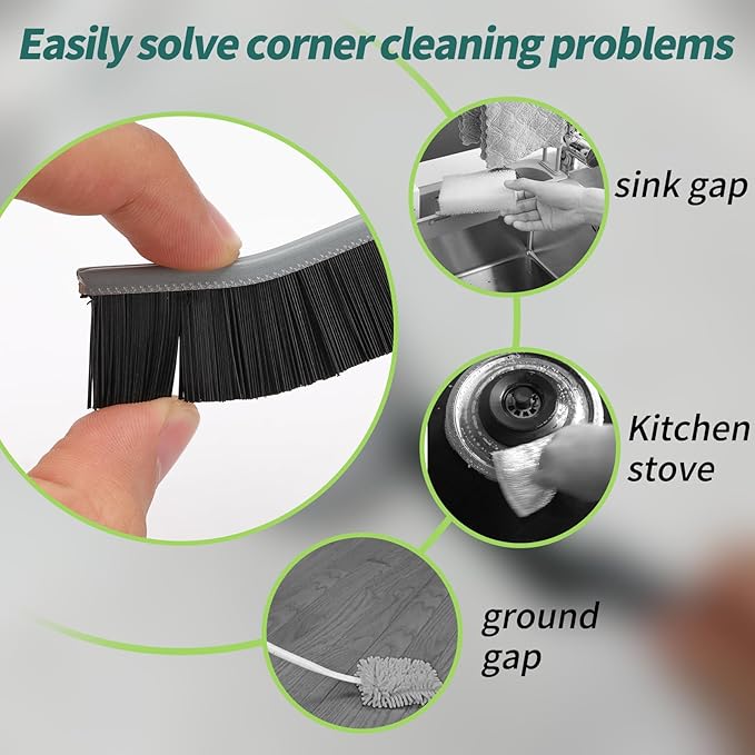 9 Pcs Crevice Cleaning Brush, Bathroom Gap Brush, Hand-held Groove Gap Cleaning - Image 3