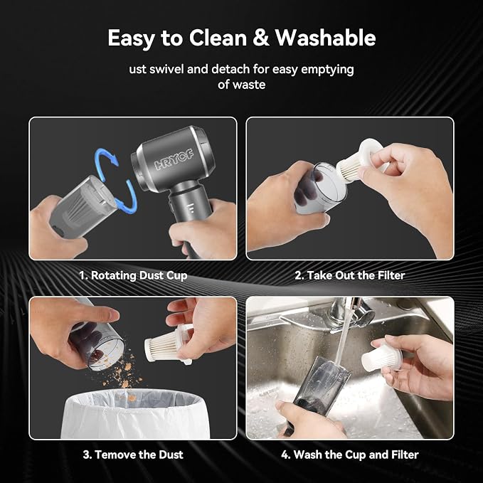 Car Vacuum Cordless, Mini Portable Vacuum Cordless - Image 7