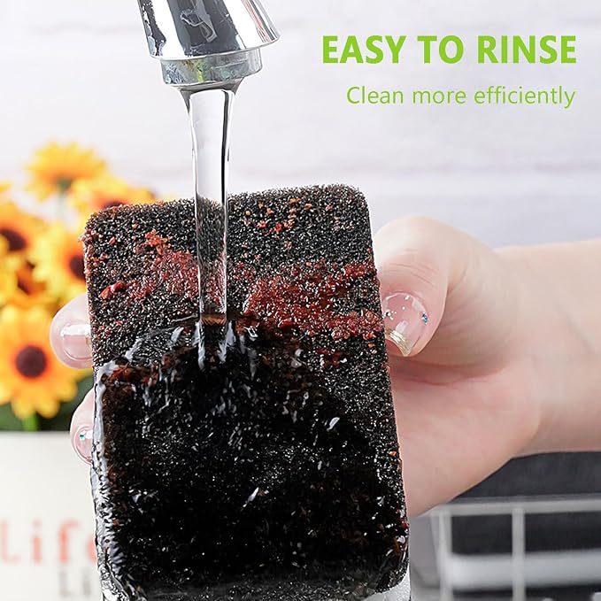 Kitchen Cleaning Sponges, 6 Pack Heavy Duty Scrub Sponges Cleans Fast - Image 4