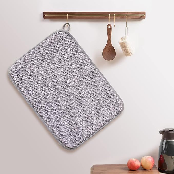 Dish Drying Mats for Kitchen Counter 2 Pack, Dish Drying Pads Absorbent - Image 6