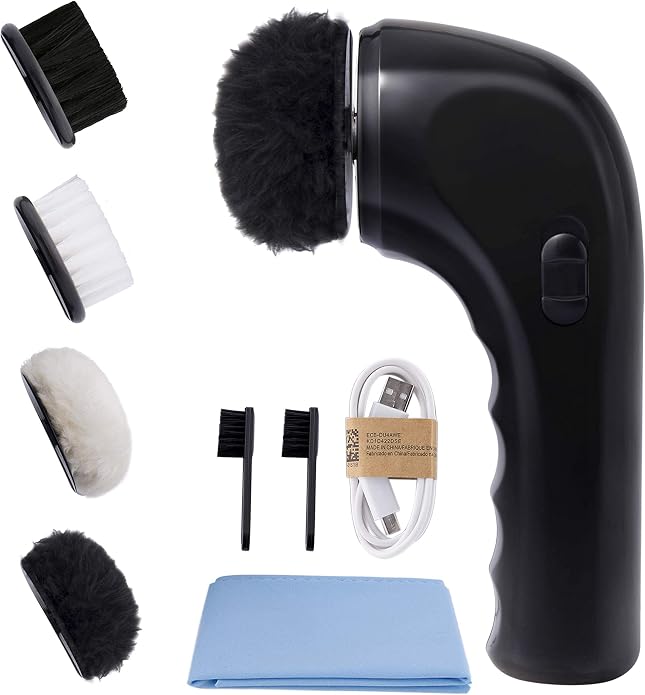 Electric Shoe Shine Kit, Electric Shoe Polisher Brush Shoe Shiner Dust Cleaner by Sansent