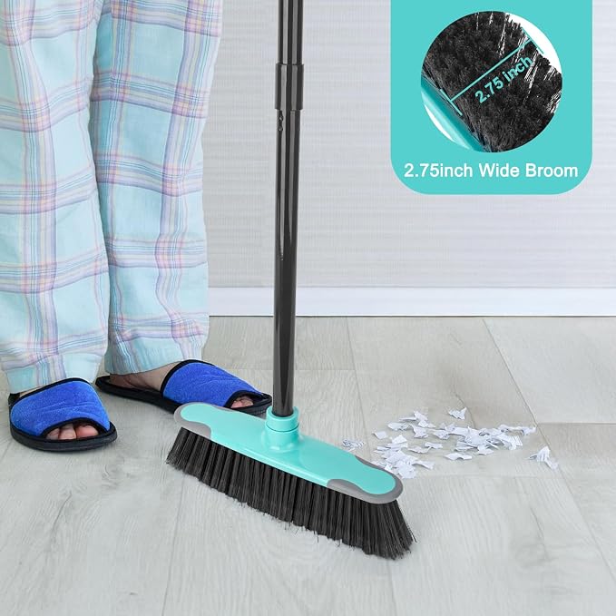 KeFanta Broom for Sweeping Indoor, Soft Bristle Angle Brooms for Floor Cleaning - Image 4