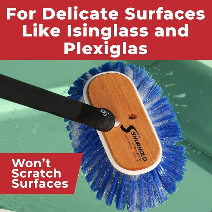 Shurhold 6" Nylon Extra Soft Bristles Deck Brush - Image 5