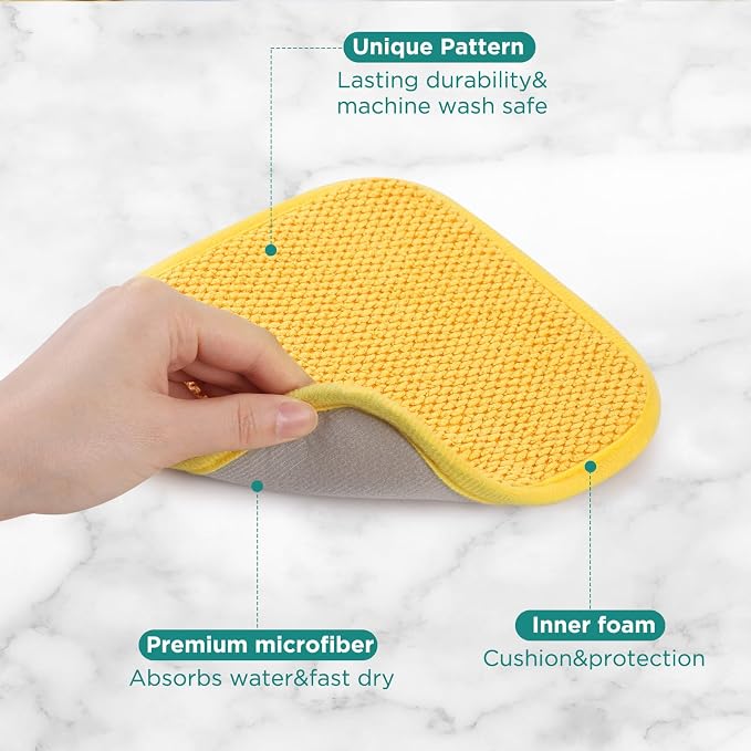 Microfiber Dish Drying Mat, Super Absorbent Kitchen Dish Drying Pad, Reversible - Image 3