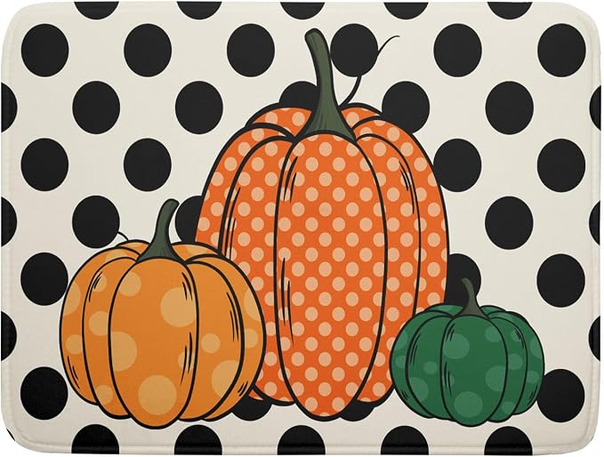 Autumn Pumpkin Dish Drying Mat for Kitchen Counter by Sweetshow