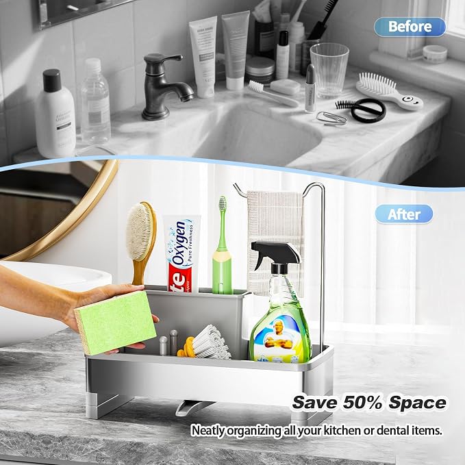 Stainless Steel Sink Caddy, Sponge Holder - Image 6