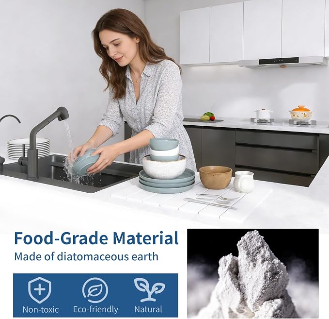 Hopegiver Stone Drying Mat for Kitchen Counter, Super Absorbent, Non-Slip & - Image 4