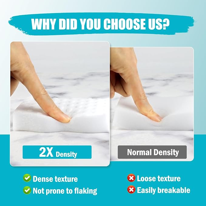 20-Pack Melamine Sponges, Bathroom & Walls, 2X Density Extra Thick & - Image 5